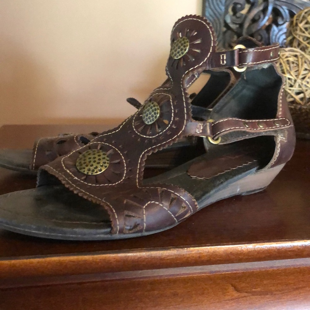 Pikolinod dark brown gladiator sandals - Picture 4 of 8